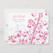 Carte de réponse florale abstraite (Dos)