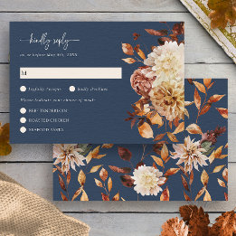 Carte de réponse florale aux feuilles d'automne él