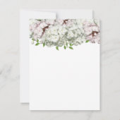 Carte de réponse florale blanche et rose délicate (Dos)