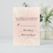 Carte de réponse florale de chrysanthème rose (Debout devant)