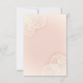 Carte de réponse florale de chrysanthème rose (Dos)