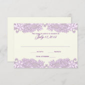 Carte de réponse florale du pays de dentelle de la (Devant / Derrière)