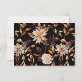 Carte de réponse florale élégante boho (Dos)