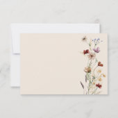 Carte de réponse florale élégante boho (Dos)
