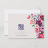 Carte de réponse florale en gras (Dos)