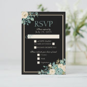 Carte de réponse florale formelle (Debout devant)