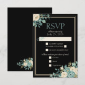 Carte de réponse florale formelle (Devant / Derrière)