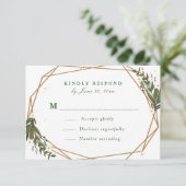 carte de réponse florale géométrique charmante (Debout devant)