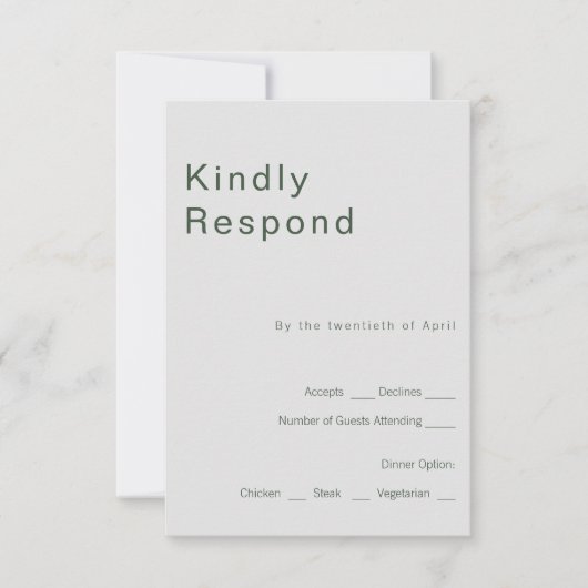 Carte de réponse florale gothique (Devant)