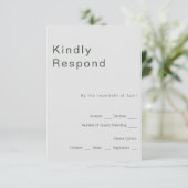 Carte de réponse florale gothique (Debout devant)