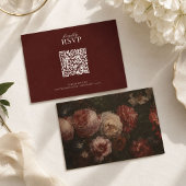 Carte de réponse florale lunatique Code QR