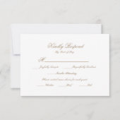 Carte de réponse Florale Monogramme de mariage (Devant)