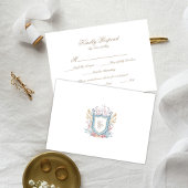 Carte de réponse Florale Monogramme de mariage