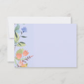 Carte de réponse florale Pervenche 3.5" x 5" (Dos)