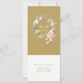 Carte de réponse florale pour les 50 ans de mariag (Dos)