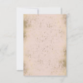 Carte de réponse florale romantique Rose rose or (Dos)