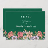 Carte de réponse florale RSVP (Devant / Derrière)