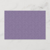 Carte de réponse florale vintage | Violet (Dos)