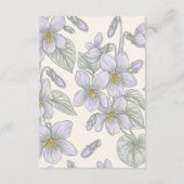 Carte de réponse florale Violet Bleu de l'Illinois (Dos)