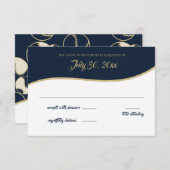 Carte de réponse Gold de base-ball (Devant / Derrière)