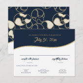 Carte de réponse Gold de base-ball (Devant / Derrière)