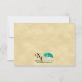 Carte de réponse Gold Parties scintillant 50th Ann (Dos)