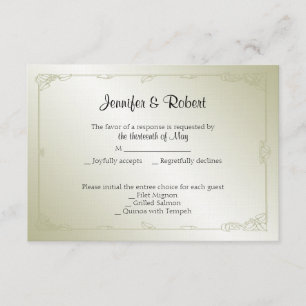 Carte de réponse Gold Pearl 30e anniversaire