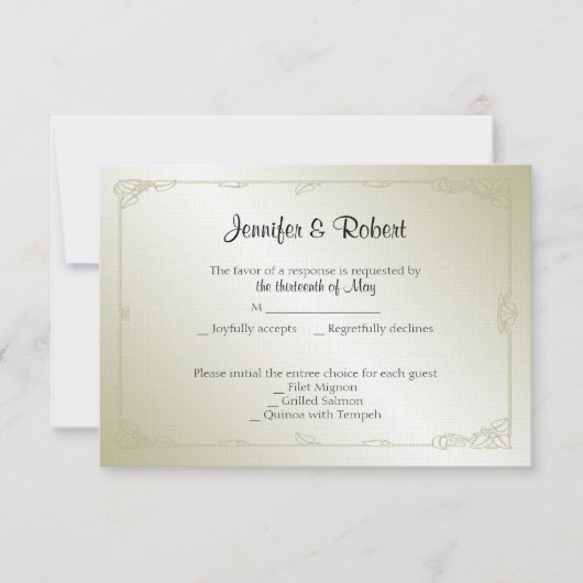 Carte de réponse Gold Pearl 30e anniversaire (Devant)