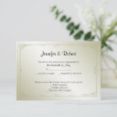 Carte de réponse Gold Pearl 30e anniversaire (Debout devant)