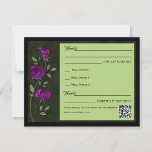 Carte de réponse Gothic Roses