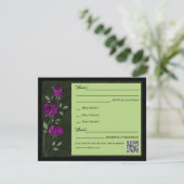 Carte de réponse Gothic Roses (Debout devant)