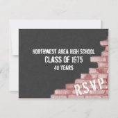 Carte de réponse Graffiti Réunion de classe (Dos)