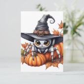 Carte de réponse Halloween personnalisable (Debout devant)