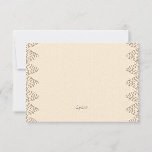 Carte de réponse Henna (Dos)