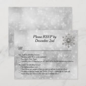 Carte de réponse humoristique pour mariage en floc (Devant / Derrière)