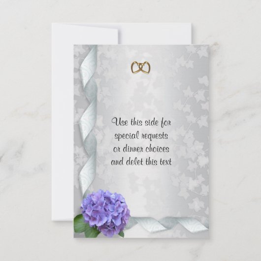 Carte de réponse Hydrangea (Dos)