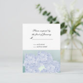 Carte de réponse Hydrangea Bleu Clair (Debout devant)