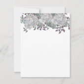 Carte de réponse Hydrangea Bleu Douce Rustique (Dos)
