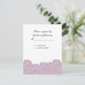 Carte de réponse Hydrangea rose poudré (Debout devant)