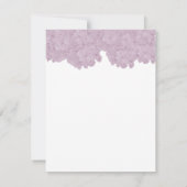 Carte de réponse Hydrangea rose poudré (Dos)