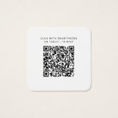 Carte de réponse incluse avec code QR élégant Euca (Dos)