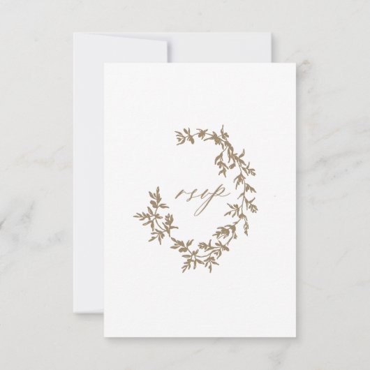 Carte de réponse incluse avec le faire-part de mar (Dos)