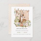 Carte de réponse incluse avec les détails de RSVP (Devant / Derrière)