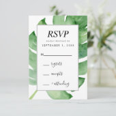 Carte de réponse incluse en aquarelle botanique tr (Debout devant)