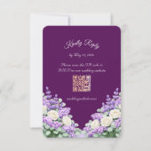Carte de réponse incluse Lilas et Lavande (Devant)