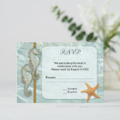 Carte de réponse incluse pour mariage nautique Che (Debout devant)