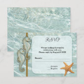 Carte de réponse incluse pour mariage nautique Che (Devant / Derrière)