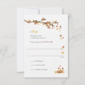 Carte de réponse incluse pour une soirée d'automne (Devant)