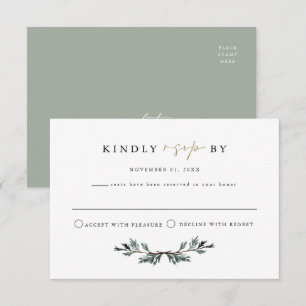 Carte de réponse INGE Scandinavian Winter Pine RSV
