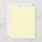 Carte de réponse initiale jaune beurre (Dos)